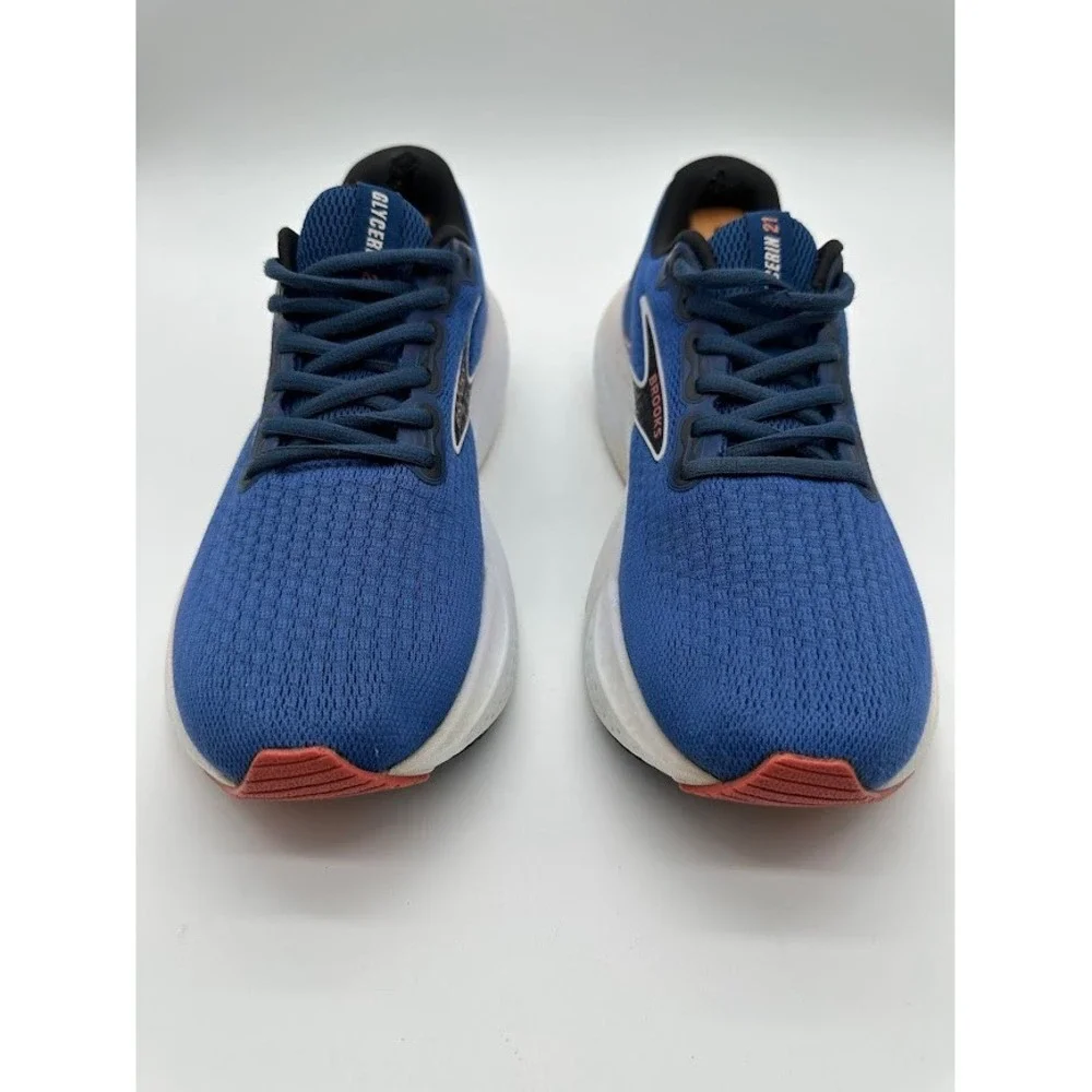 Brooks Glycerin 21 Mens Running Shoes Blue Black Coral DNA LOFT v3 Cushioning
